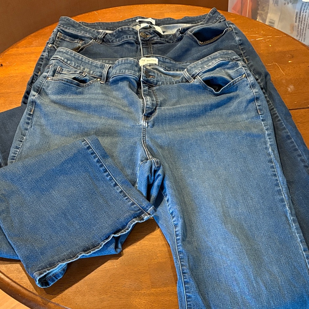 2 Pairs of Lane Bryant Jeans size 24L